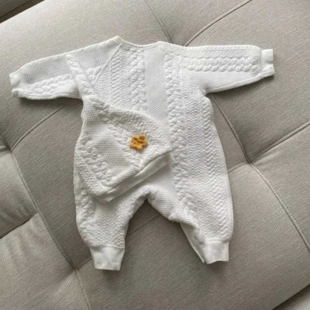 Baby Star Knit Onesie Hat and Bodysuit Set